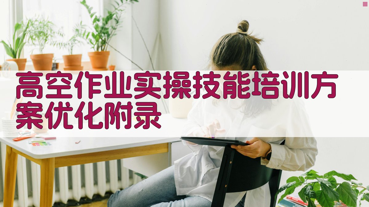 高空作业实操技能培训方案优化 · 附录 图4