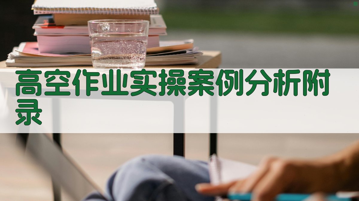 高空作业实操案例分析 · 附录 图3
