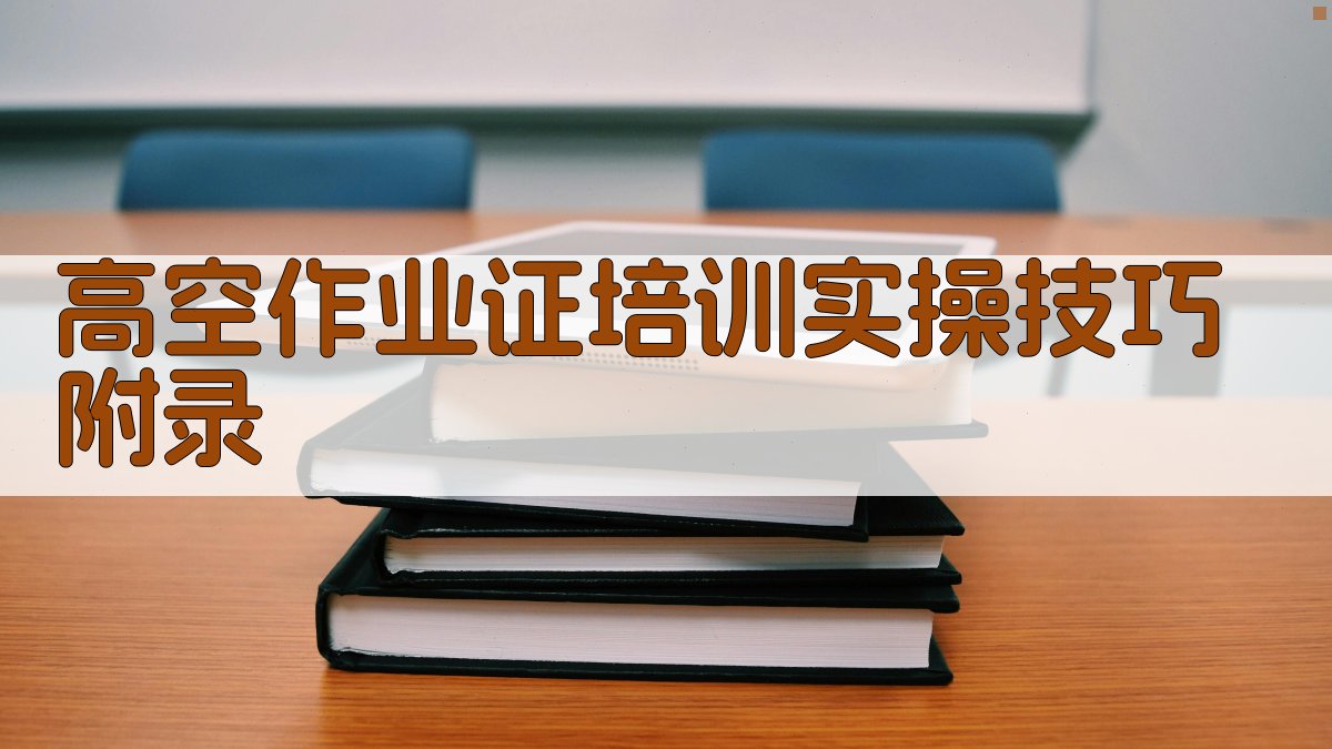 高空作业证培训实操技巧 · 附录 图3
