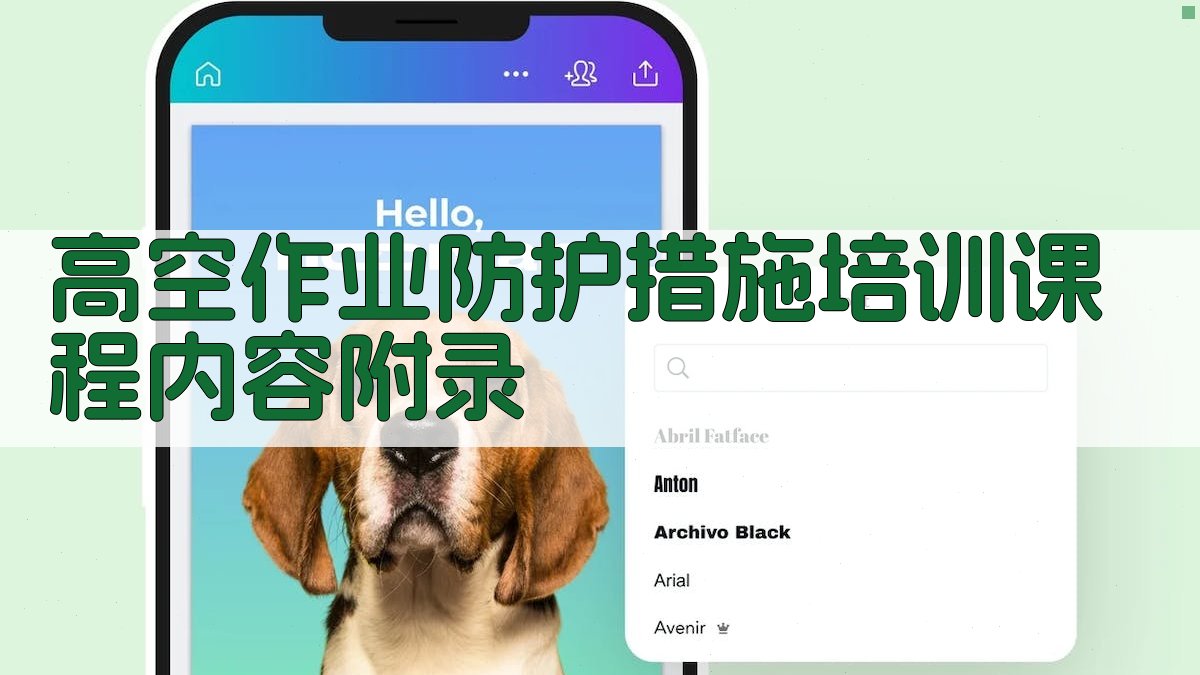 高空作业防护措施培训课程内容 · 附录 图5