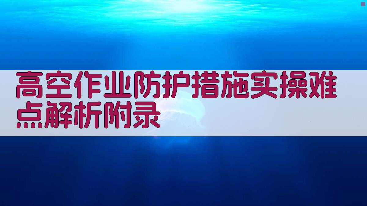 高空作业防护措施实操难点解析 · 附录 图4