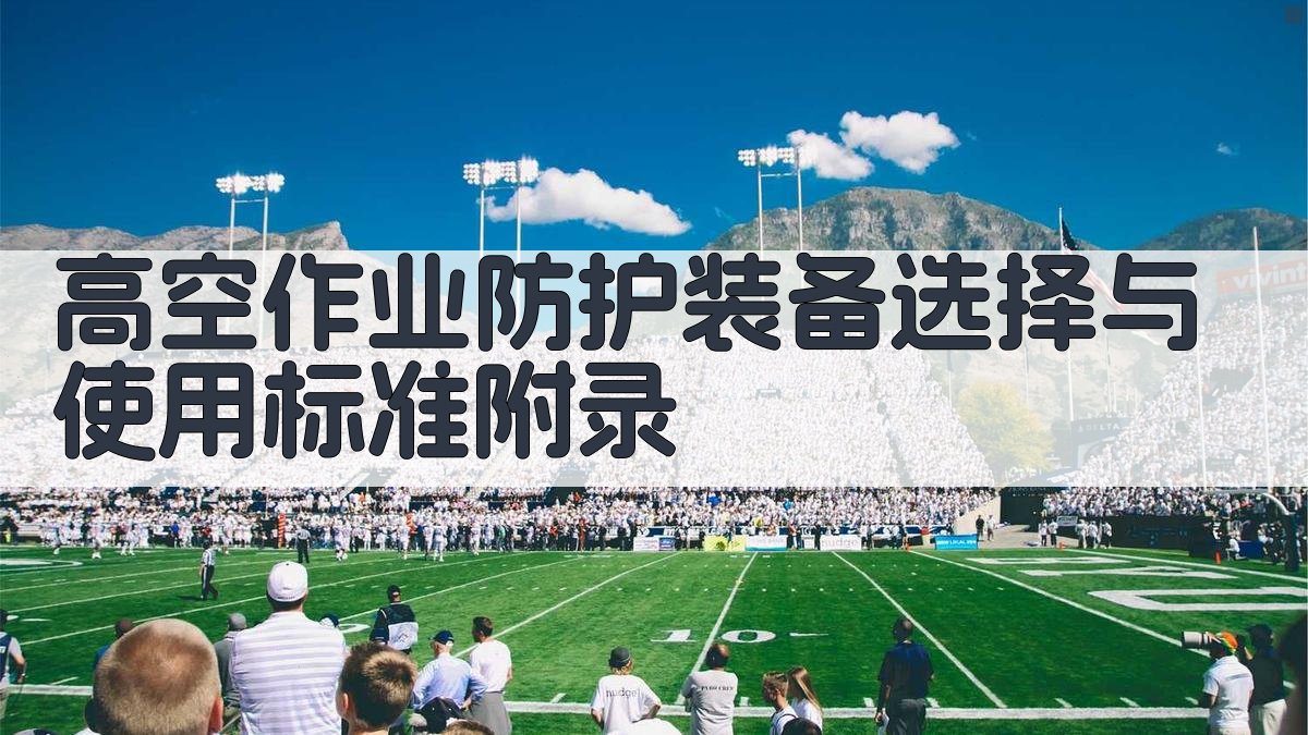 高空作业防护装备选择与使用标准 · 附录 图3
